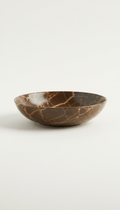 Deep Espresso marble ceramic coupe bowl