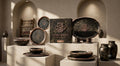 Evora Spazio marble ceramic dinnerware collection